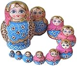 綺麗なマトリョーシカ人形 10個組 置物 ロシア民芸 赤 M008 綺麗なマトリョーシカ人形 10個組 置物 ロシア民芸 赤 M008